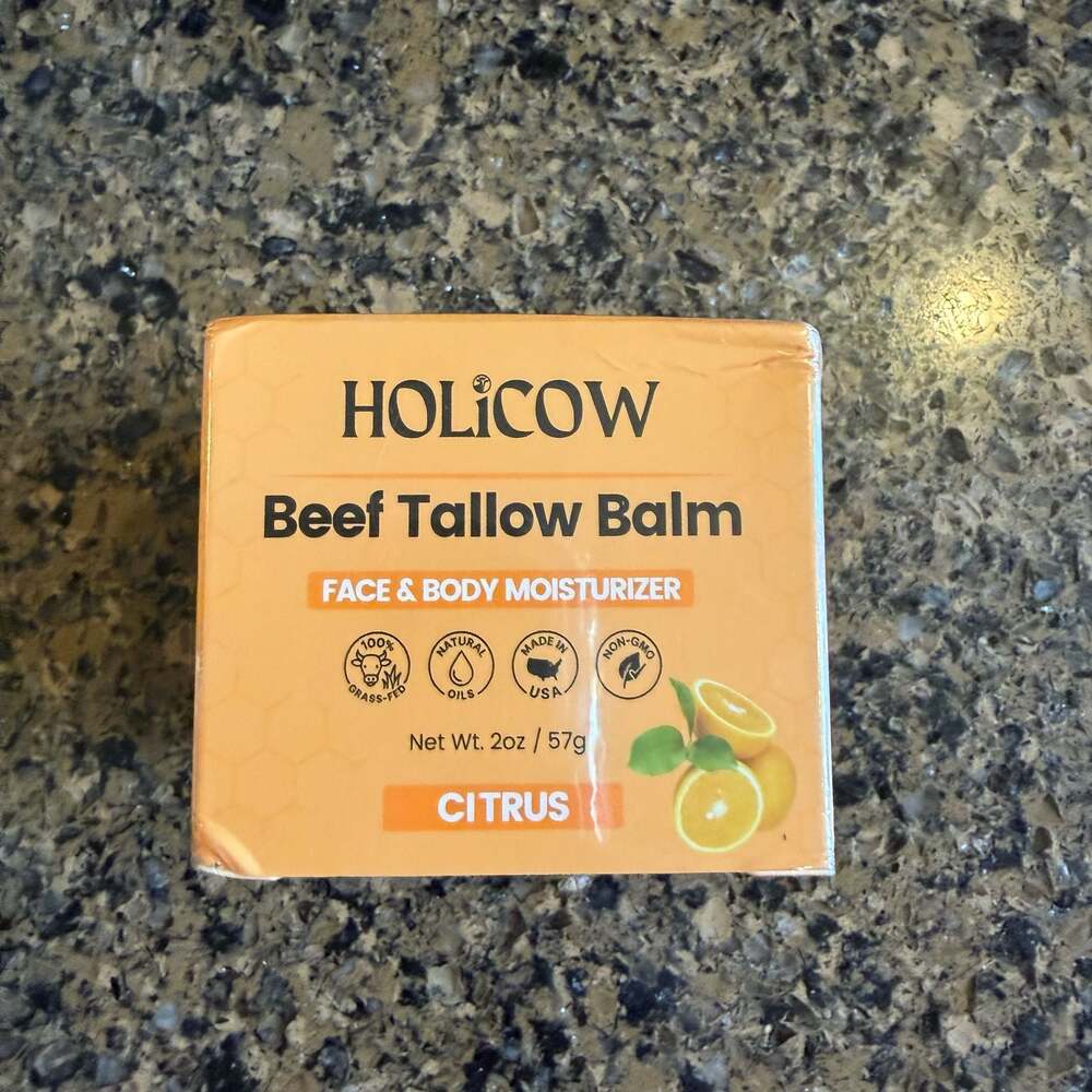 Holicow Citrus Beef Tallow Balm Face & Body Moisturizer (2oz)